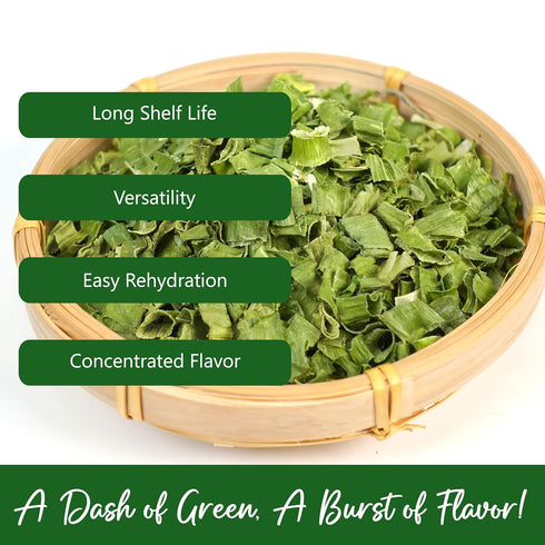 2 Oz (Pack 2), NPG Freeze Dried Chopped Green Onions of All Natural Non-GMO Gluten Free, Dried Scallions, Gourmet