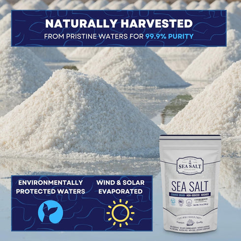30 oz Grinder Refill Salt, Coarse Grain Sea Salt, Bag