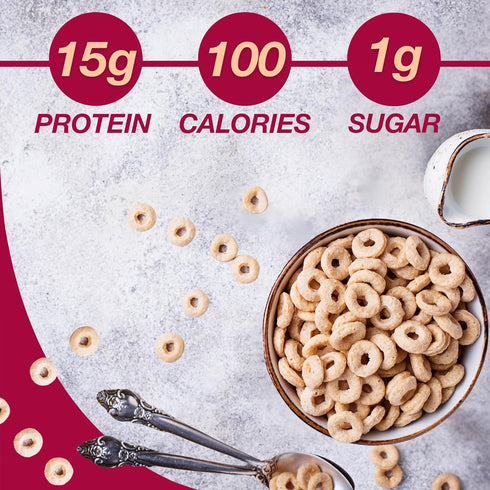 7 ProtiDIET High Protein Honey Nut Soy Cereal - Gluten Free, Keto Friendly, Low Sugar, Low Fat Honey Nut Cereal