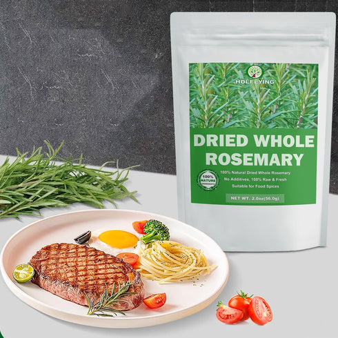 HOLFLYING 100% 2.0 30~40 Natural Dried Whole Rosemary Sprigs, ounces, Rosemary Sprigs Spices, Pcs Sprigs, Perfect