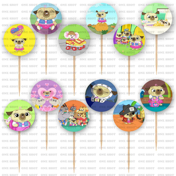Chip and Potato Cupcake Toppers - Party Supplies Decorations