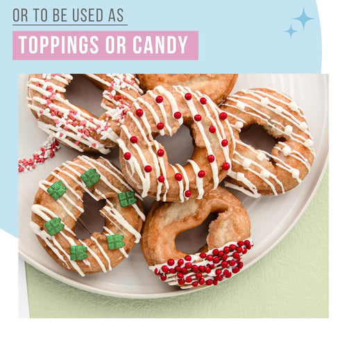 4-Pack Sweets Indeed Holiday Elf Candy Topper Marshmellows, Crumblefetti Candy Toppings for Ice Cream, Cupcakes, Hot