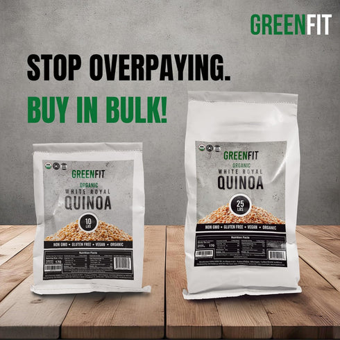 OA QUINOA (10 Pack 1) Greenfit Royal Organic White Quinoa | Non-GMO, Gluten-Free, Vegan, and Organic | Complete