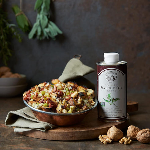 La Tourangelle Roasted Walnut Oil, Plant-Based Omega-3 Fatty Acid Source for Cooking, Baking, & Beauty, 25.4 Fl Oz