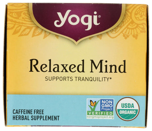16 Count, Packaging Yogi Tea, Relaxed Mind, May Vary