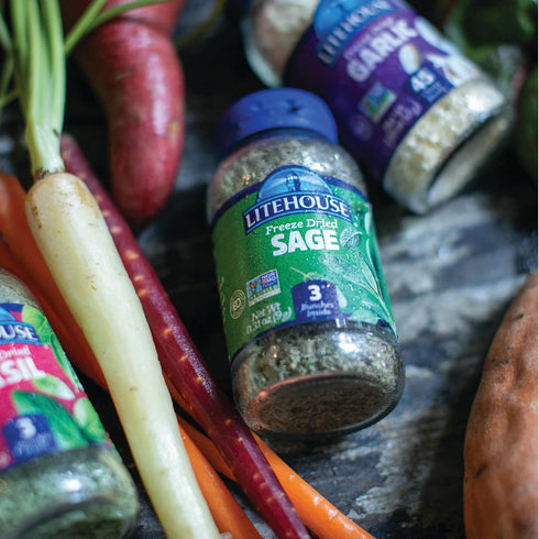 Litehouse Freeze Dried Sage - Organic Substitute for Fresh Sage, Jar Equal to 3 Fresh Bunches (0.30 Ounce 2-Pack)