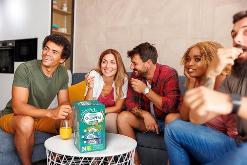 Pack (Pack 24 1oz) 8 x8 x8. Happy Snack Company Crunchy Chickpeas Classics Variety - High Fiber Vegan Protein Snacks