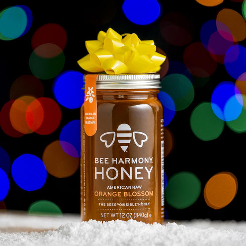 12 OZ (Pack 2), Bee Harmony Orange Blossom Raw Honey, of from California