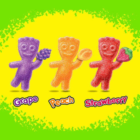 Sour Patch Kids Pack, 12 Fruit Flavors Soft & Chewy Candy Variety Peach, Grape, Strawberry, Bags
