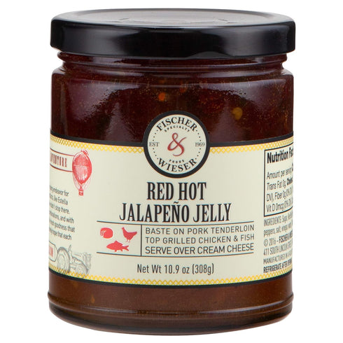 Fischer & Wieser Red Hot Jalapeno Jelly, 10.9 Oz., Pack Of 6