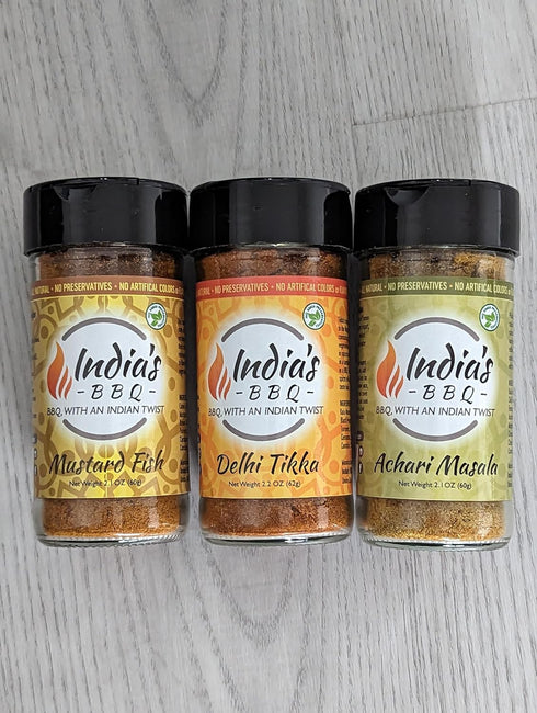 India's BBQ Indias BBQ Flavors of India 3-Pack | Tikka Masala, Mustard Fish Masala,