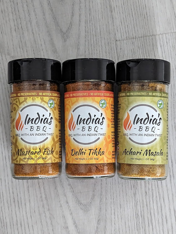 India's BBQ Indias BBQ Flavors of India 3-Pack | Tikka Masala, Mustard Fish Masala,