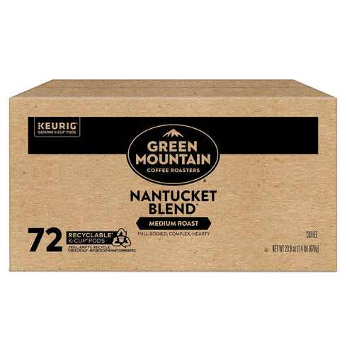 72 Count Green Mountain Coffee Roasters Nantucket Blend, Single-Serve Keurig K-Cup Pods, Medium Roast Coffee Pods