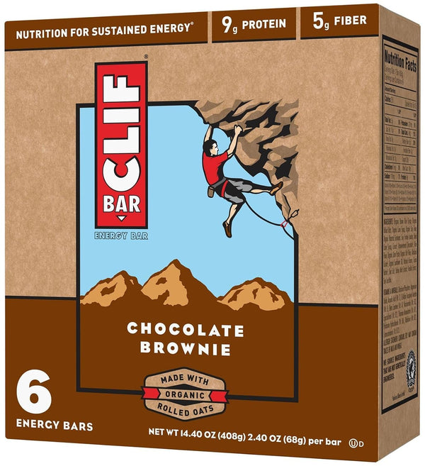 Clif Bar Energy Bars - Chocolate Brownie - 2.4 oz - 6