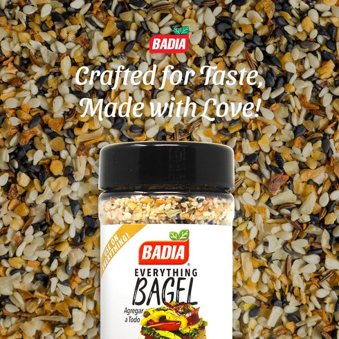 5.5 oz Badia Everything Bagel Seasoning Blend, - Sesame Seed, Poppy Seed, Garlic, Onion and Salt