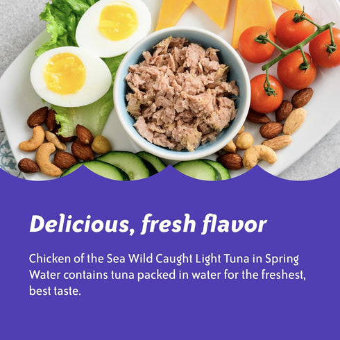 2.5 oz. Packet (Pack 4) Chicken of the Sea Wild Caught Light Tuna in Spring Water