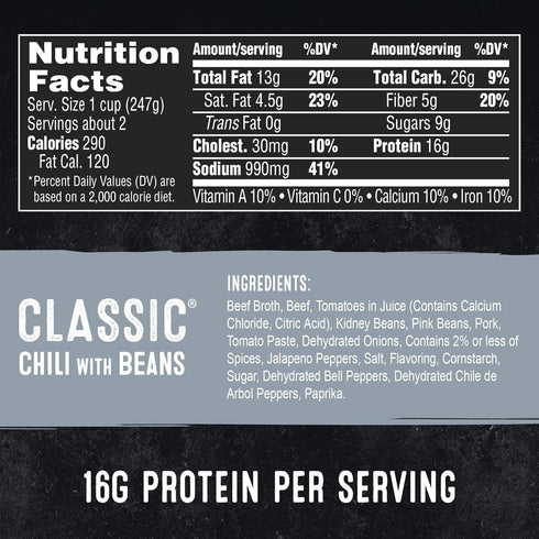 STAGG 15 oz, Pack 12 Classic Chili With Beans, Canned Chili