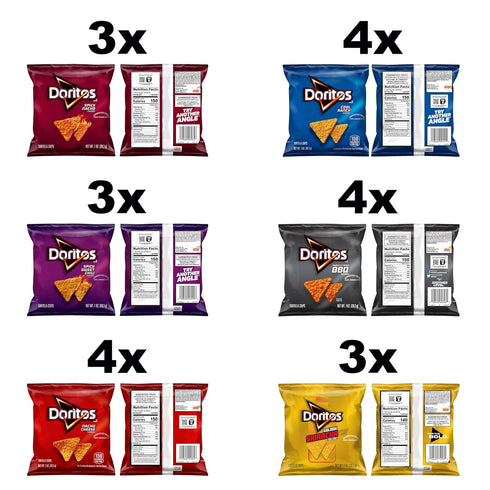 Pack (Pack 21) Doritos Flavored Tortilla Chips Variety