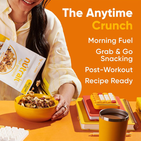 8 oz. 3 Count NuTrail Nut Granola Cereal, Honey Nut, No Sugar Added, Keto, Low Carb, Gluten Free, Grain Free, Healthy