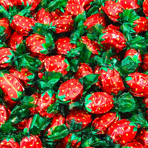 Strawberry Hard Candy | 1 Pound Bag - Approx. 85 Count |