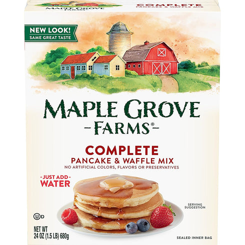 Maple Grove Farms, Complete All Natural Pancake & Waffle Mix, 24 Ounce