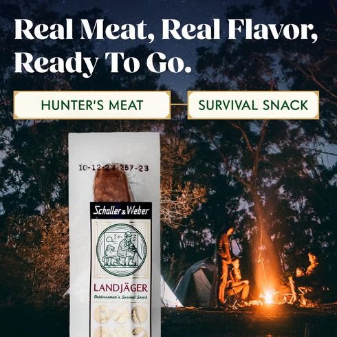 10 Oz (Pack 1) Schaller & Weber Landjaeger Smoked German Sausage, of | Hickory Smoked All Natural Cured Meat, Gluten