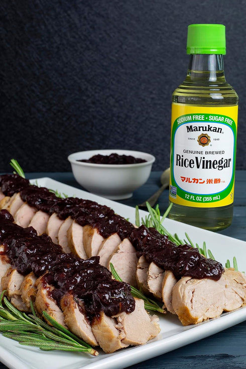 12 (Pack 1) Marukan Seasoned Gourmet Rice Vinegar, Ounce Glass Bottle