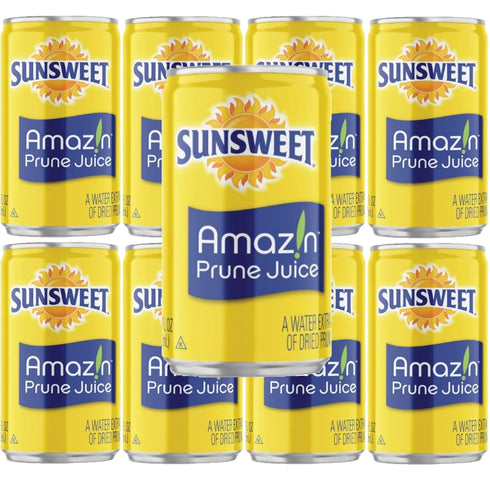 BUTO 7.5oz (Pack 8) Sunsweet Prune Juice, Mini Cans, of with Bay Area Marketplace napkins