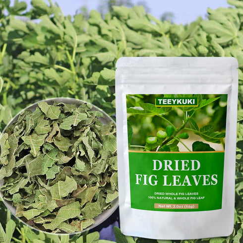 TEEYKUKI 2.0oz(56g), Premium Dried Whole Fig Leaf, Fig Leaves, Fig Leaf Tea, Hoja De Higo Te, Sun Dried, No Additives