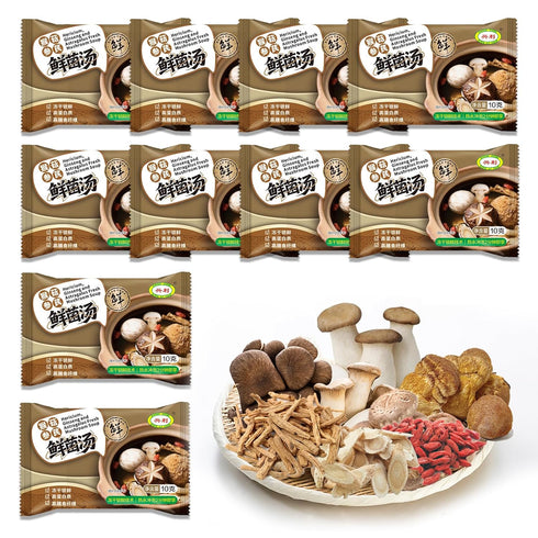 Hericium, Ginseng and Astragalus Fresh Mushroom Soup, Mushroom Soup Mix, 0.35 Ounce