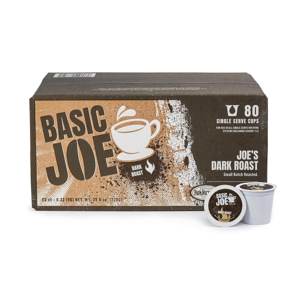 Basic Joe Dark Roast Coffee Pods - 80 Count | Bold Single