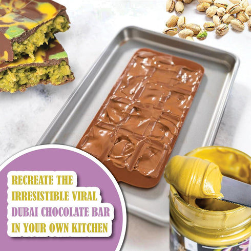 8.5 oz Gourmanity Dairy Pistachio Cream Spread, Perfect for Dubai Chocolate Bar, Luxury Pistachio Butter Cream