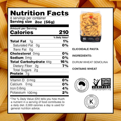 (4 pack) Garofalo - Premium Durum Wheat Semolina Elicoidale Pasta, Italian Made, Bronze-Drawn, Al-Dente, One-Ingredient