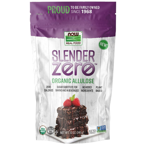 NOW Real Food, Slender Zero, Organic Allulose, Zero Calories, Sugar Substitute for