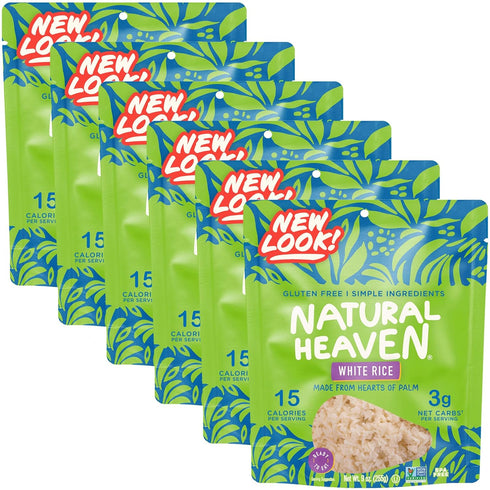 Natural Heaven White Rice, Hearts of Palm, 6-Pack Naturally Rich in Potassium,