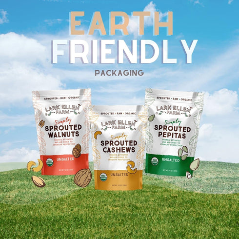 (10 oz (1 Pack)) Lark Ellen Farm Sprouted Organic Certifed Walnuts Unsalted - Non GMO, Keto Snacks, Paleo, Gluten Free