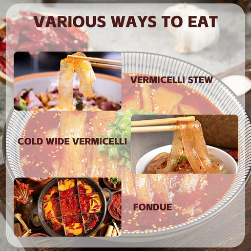 Pot,((8.46oz /240g)), 3-Min (240g 2 Packs) Chinese Glass Noodles,Chewy Sweet Potato Wide Noodles for Hot No Soak
