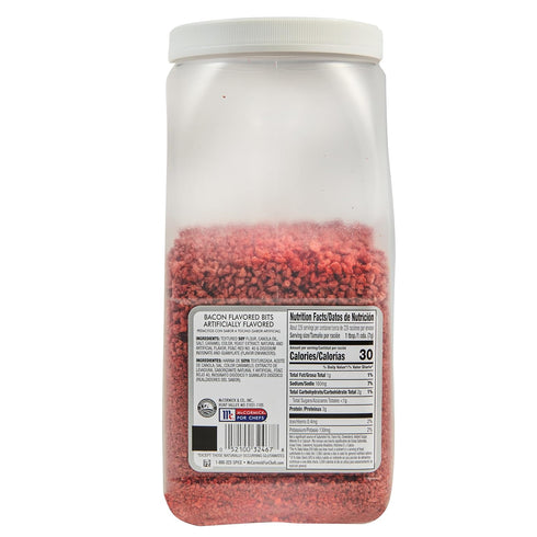 3.5 lb 3.5 McCormick Culinary Bacon Flavored Bits, - One Pound Container of Plant-Based Bacon Bits for Toppings on