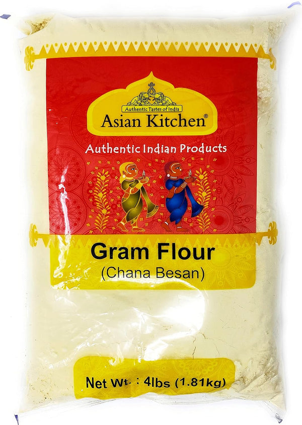 Asian Kitchen Chana Besan - Chickpeas Flour, Gram 4lb (64oz) ~ All Natural |