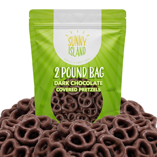 Dark Chocolate Covered Mini Pretzels | 2-Pound Bag | Salted Pretzels in