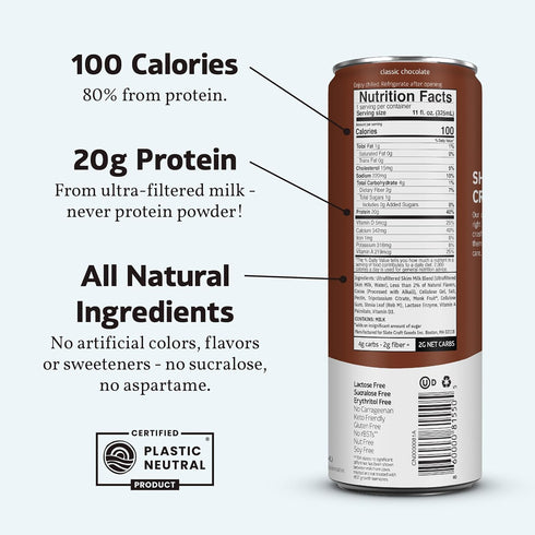 11 Oz Slate Milk - High Protein Milk Shake - Classic Chocolate, Fl