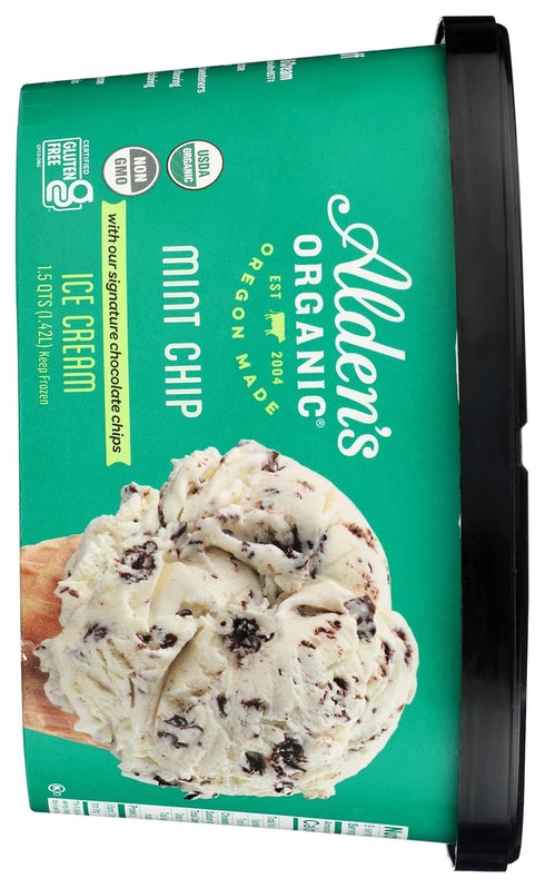 Alden's 48 oz (Frozen) , Organic Mint Chip Ice Cream