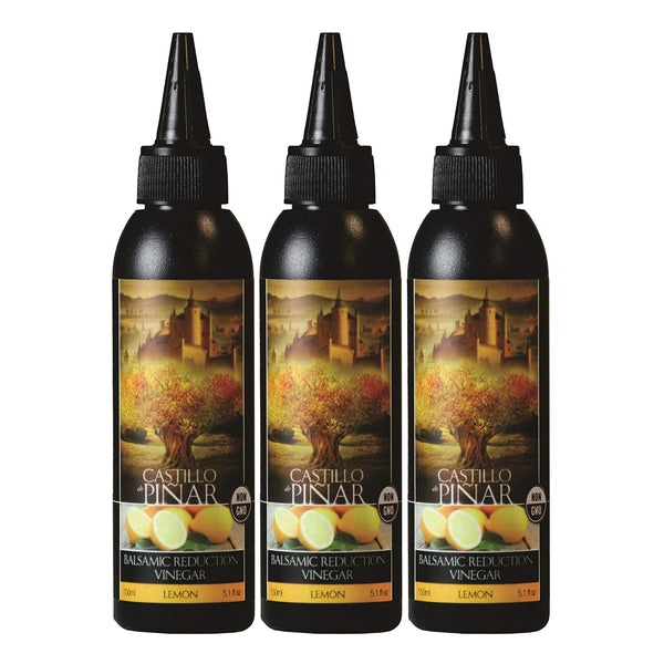 Castillo de Pinar 3-Pack Lemon Balsamic Reduced Vinegar, 150ml Non GMO