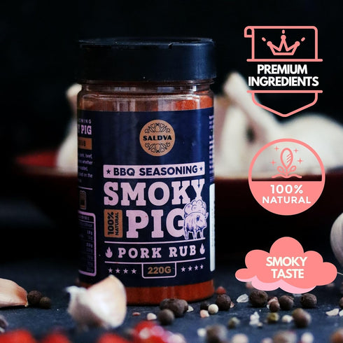 Smoky Pig BBQ Pork Rub, 100% Natural BBQ Seasoning, Perfect Blend of Spices for Smoky BBQ and Grill Pork Dishes