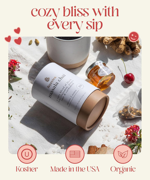Cozy Package UnboxMe Tea Gift Basket for Women - Valentines Self Care Box with Socks, Mug, Chai Tea, Honey & Cinnamon
