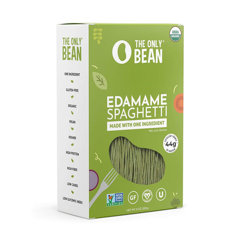 The Only Bean - Organic Edamame Spaghetti Pasta - High Protein, Keto