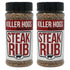 Killer Hogs Barbecue Steak Rub - Pack of 2 Bottles - 32