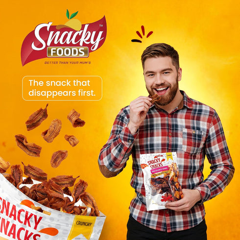 (12 Pack, Snacky Snacks - Spicy Chips Kelewele Crunch, Sweet & Spicy Plantain Chips Mini Snacks, Crispy Tropical
