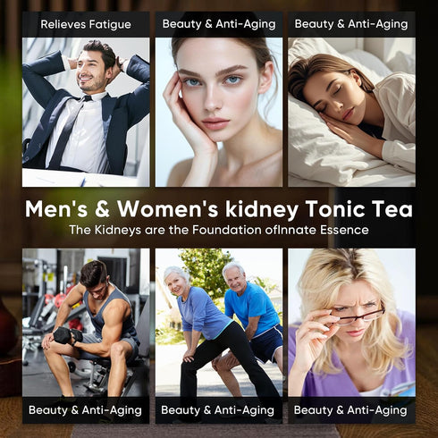 10 260g/Box (10 bags/1Box) Kidney Tea Formula Ginseng Six Treasure Tea, Precious Ingredients Formula, Ginseng Five