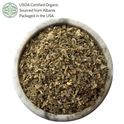 2 oz. (57g), Elanen Naturals Organic Mullein Leaf USDA Certified Organic Mullein Leaf Tea, Mullen Leaves, Mullin Leaf